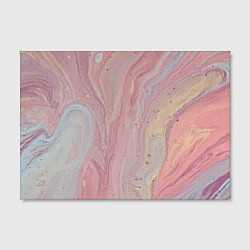 Холст прямоугольный Мраморный дизайн с розовыми, синими и желтыми цвет, цвет: 3D-принт — фото 2