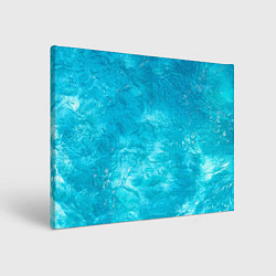 Холст прямоугольный Голубой океан Голубая вода, цвет: 3D-принт