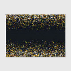 Холст прямоугольный Золотые блестки на темном фоне Сияющий глиттер, бл, цвет: 3D-принт — фото 2