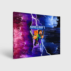 Холст прямоугольный Minecraft Neon, цвет: 3D-принт