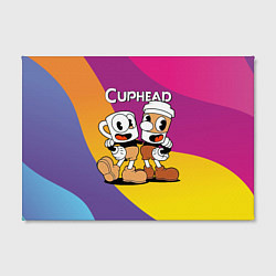 Холст прямоугольный Cuphead Show Чашечки, цвет: 3D-принт — фото 2