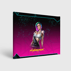 Холст прямоугольный Judy Cyberpunk2077, цвет: 3D-принт