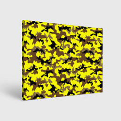 Холст прямоугольный Камуфляж Жёлто-Коричневый, цвет: 3D-принт