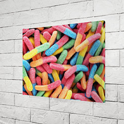 Холст прямоугольный Мармеладные червячки, цвет: 3D-принт — фото 2
