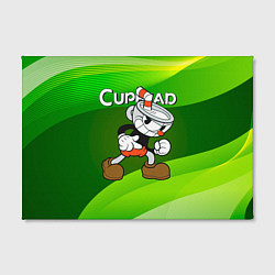 Холст прямоугольный Хитрая чашечка cuphead, цвет: 3D-принт — фото 2