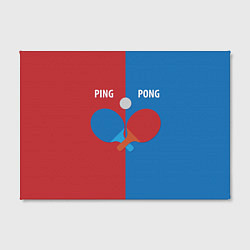 Холст прямоугольный PING PONG теннис, цвет: 3D-принт — фото 2