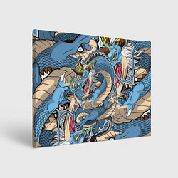 Холст прямоугольный Синий дракон-монст, цвет: 3D-принт