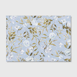 Холст прямоугольный Цветы Золотые Листья, цвет: 3D-принт — фото 2