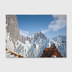 Холст прямоугольный Minecraft Mountains Video game, цвет: 3D-принт — фото 2