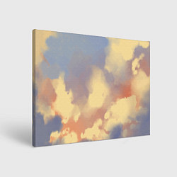 Холст прямоугольный Облачное небо на закате, цвет: 3D-принт
