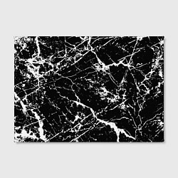 Холст прямоугольный Текстура чёрного мрамора Texture of black marble, цвет: 3D-принт — фото 2