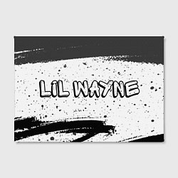 Холст прямоугольный Рэпер Lil Wayne в стиле граффити, цвет: 3D-принт — фото 2