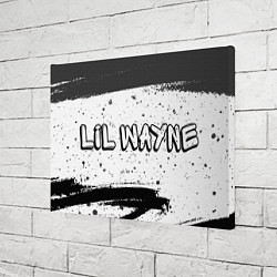 Холст прямоугольный Рэпер Lil Wayne в стиле граффити, цвет: 3D-принт — фото 2