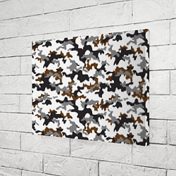 Холст прямоугольный Камуфляж Чёрно-Белый Camouflage Black-White, цвет: 3D-принт — фото 2