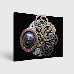 Холст прямоугольный Mechanism of gears in Steampunk style, цвет: 3D-принт