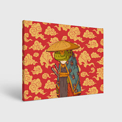 Холст прямоугольный Старая самурайская лягуха, цвет: 3D-принт