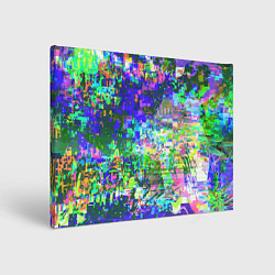 Холст прямоугольный Красочный авангардный глитч Экспрессия, цвет: 3D-принт