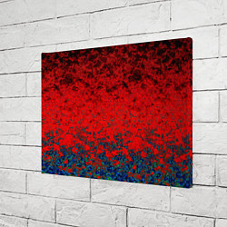 Холст прямоугольный Абстрактный узор мраморный красно-синий, цвет: 3D-принт — фото 2