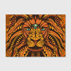 Холст прямоугольный Африканский Лев Морда Льва с узорами Мандала, цвет: 3D-принт — фото 2