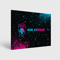 Холст прямоугольный AEK Athens Neon Gradient, цвет: 3D-принт