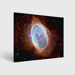 Холст прямоугольный Туманность Южное кольцо наблюдаемое телескопом Уэб, цвет: 3D-принт