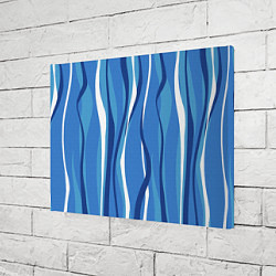 Холст прямоугольный Синие и белые волны, цвет: 3D-принт — фото 2