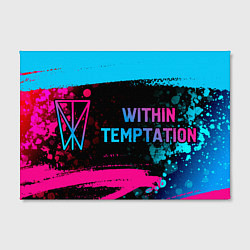 Холст прямоугольный Within Temptation Neon Gradient, цвет: 3D-принт — фото 2