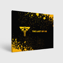 Холст прямоугольный The Last Of Us - gold gradient: надпись и символ, цвет: 3D-принт