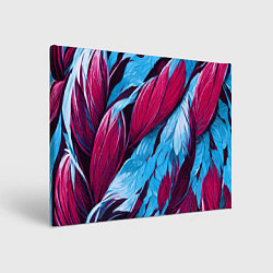 Холст прямоугольный Яркие экзотические перья, цвет: 3D-принт