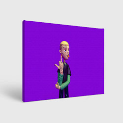 Холст прямоугольный Lil Peep На Фиолетовом Фоне, цвет: 3D-принт