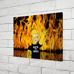 Холст прямоугольный Homer Simpson - Rock n Roll!, цвет: 3D-принт — фото 2