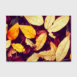 Холст прямоугольный Осенняя листва узор, цвет: 3D-принт — фото 2