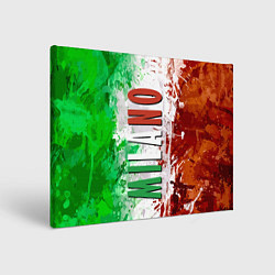 Холст прямоугольный Флаг Италии - кляксы, цвет: 3D-принт