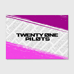 Холст прямоугольный Twenty One Pilots rock legends: надпись и символ, цвет: 3D-принт — фото 2
