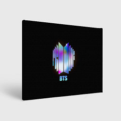 Холст прямоугольный BTS gradient logo, цвет: 3D-принт