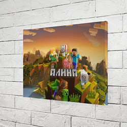 Холст прямоугольный Алина Minecraftг, цвет: 3D-принт — фото 2