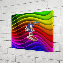 Холст прямоугольный Sonic - hedgehog - skateboarding - bands, цвет: 3D-принт — фото 2