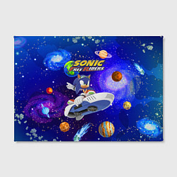 Холст прямоугольный Sonic Free Riders - Hedgehog - Racer, цвет: 3D-принт — фото 2