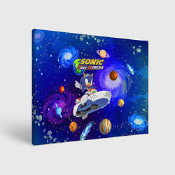 Холст прямоугольный Sonic Free Riders - Hedgehog - Racer, цвет: 3D-принт