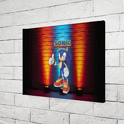 Холст прямоугольный Sonic - Hedgehog - Video game - жест, цвет: 3D-принт — фото 2