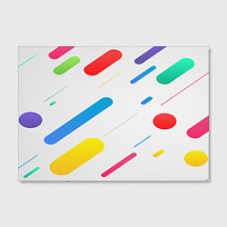 Холст прямоугольный Разноцветные круги и полосы, цвет: 3D-принт — фото 2
