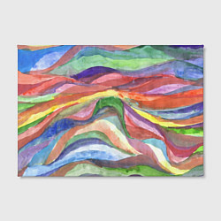 Холст прямоугольный Красочные волны акварель, цвет: 3D-принт — фото 2
