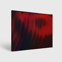 Холст прямоугольный Красные абстрактные волны во тьме, цвет: 3D-принт