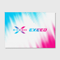 Холст прямоугольный Exeed neon gradient style: надпись и символ, цвет: 3D-принт — фото 2