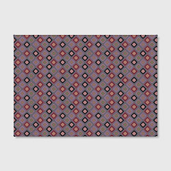 Холст прямоугольный Разноцветные квадраты с зигзагами, цвет: 3D-принт — фото 2