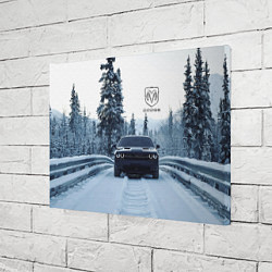 Холст прямоугольный Dodge in winter forest, цвет: 3D-принт — фото 2
