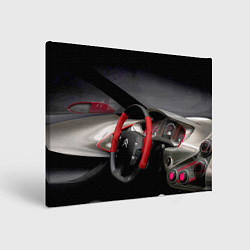 Холст прямоугольный Ситроен - салон - Steering wheel, цвет: 3D-принт