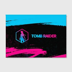 Холст прямоугольный Tomb Raider - neon gradient: надпись и символ, цвет: 3D-принт — фото 2