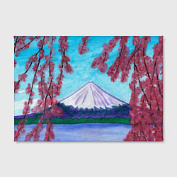 Холст прямоугольный Цветение сакуры Фудзияма, цвет: 3D-принт — фото 2