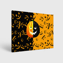 Холст прямоугольный Тыква на Хэллоуин, цвет: 3D-принт